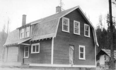 Present Bunkhouse/Messhall nearing completion, Wellner states it was built on the site of the barn and completed in 1932.