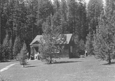 Cabin 3; no FS # but similar to  #350675, which reads "The cottage at Priest River Field Laboratory used by the station superintendent or by one of the married technical employees."