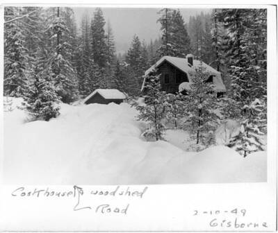 Memo from Gisborne to Director Tebbe and note to Wellner describing Gisborne's frustration with architects, snow, and inconsistent photo history of Priest Creek Experimental Forest.
