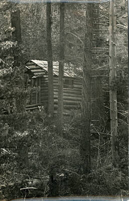 Photos series of the buildings found on the Arthur Demorest claim, settled 1906 near the mouth of Demorest Creek.  Photos are glued to black kraft paper and hanging in the 3rd floor hallway, Moscow Forest Sciences Laboratory.  These photos appeared in the 1936 Annual Report. No other descriptions available.