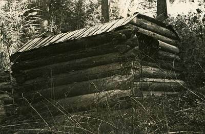 Photos series of the buildings found on the Arthur Demorest claim, settled 1906 near the mouth of Demorest Creek.  Photos are glued to black kraft paper and hanging in the 3rd floor hallway, Moscow Forest Sciences Laboratory.  These photos appeared in the 1936 Annual Report. No other descriptions available.