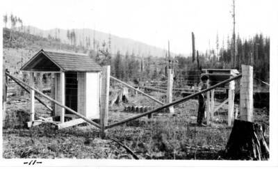 Jemison at the clear-cut inflammability station.