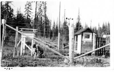 Jemison at the clear-cut inflammability station.