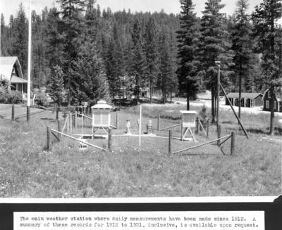The main weather station where daily measurements have been made since 1912. A summary of these records for 1912 to 1931, inclusive, is available upon request.