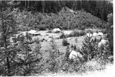 The first buildings take shape at Deception Creek Experimental Forest.