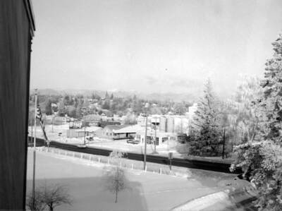 Winter scene looking out to Moscow.