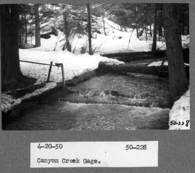 Canyon Creek Gage.