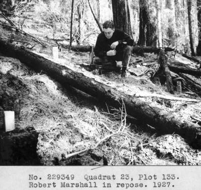 Quadrat 23, Plot 133. Robert Marshall in repose. 1927.