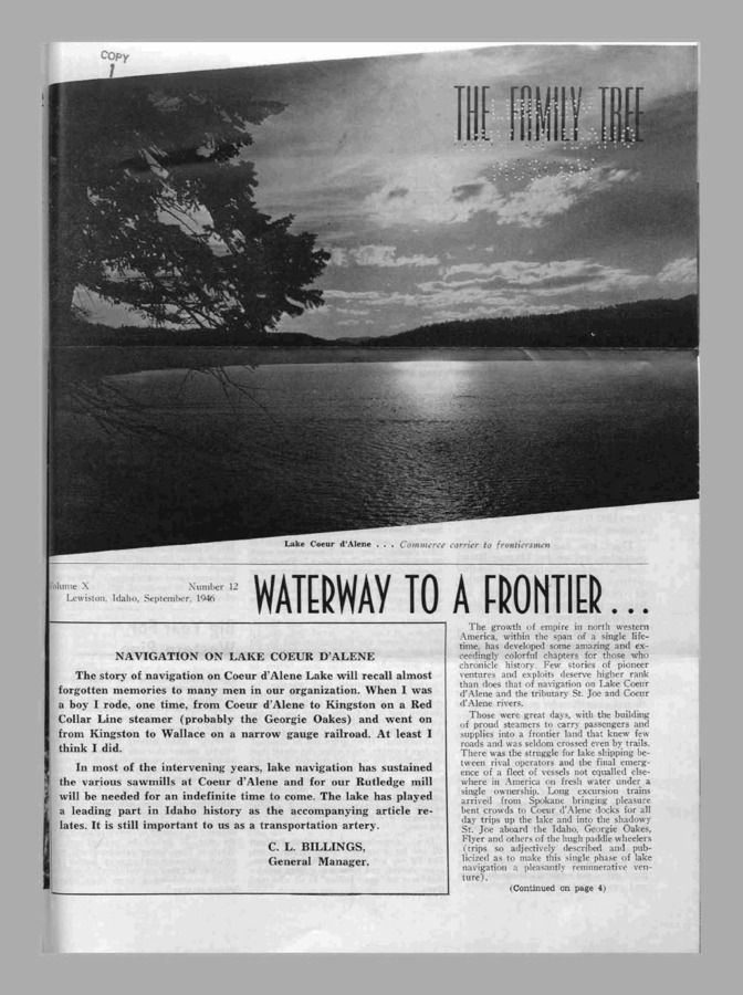 Vol. 10 No. 12, Published by Potlatch Forests, Inc., 8 pages.