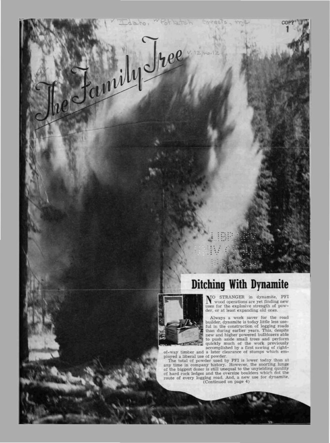 Vol. 12 No. 12, Published by Potlatch Forests, Inc., 8 pages.