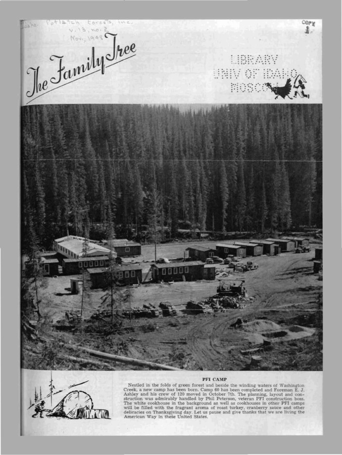Vol. 13 No. 2, Published by Potlatch Forests, Inc., 8 pages.
