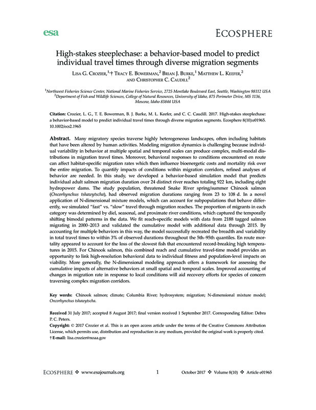 High-stakes steeplechase: a behavior-based model to predict individual travel times through diverse migration segments
