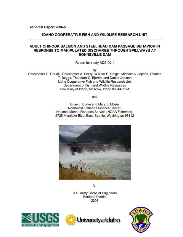 Adult Chinook Salmon And Steelhead Dam Passage Behavior In Response To Manipulated Discharge Through Spillways At Bonneville Dam