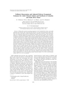 Fallback, Reascension, and Adjusted Fishway Escapement Estimates for Adult Chinook Salmon and Steelhead at Columbia and Snake River Dams