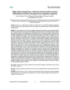 High-stakes steeplechase: a behavior-based model to predict individual travel times through diverse migration segments