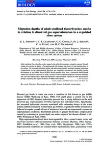 Migration depths of adult steelhead Oncorhynchus mykiss in relation to dissolved gas supersaturation in a regulated river system