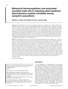 Behavioral thermoregulation and associated mortality trade-offs in migrating adult steelhead (Oncorhynchus mykiss): variability among sympatric populations