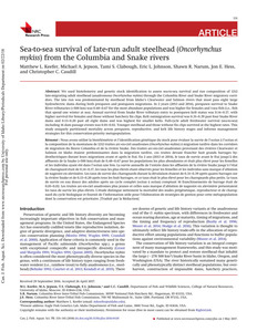 Sea-to-sea survival of late-run adult steelhead (Oncorhynchus mykiss) from the Columbia and Snake rivers