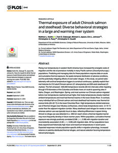 Thermal exposure of adult Chinook salmon and steelhead: Diverse behavioral strategies in a large and warming river system