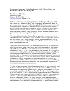 Spring-summer Chinook passage times at John Day Dam, with an emphasis on spill effects, 1996-2004