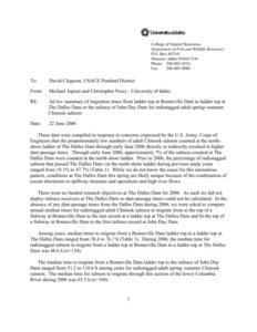 Summary of the use of orifice gates at Bonneville Dam by adult Chinook salmon, sockeye salmon, and steelhead: 1997-1998