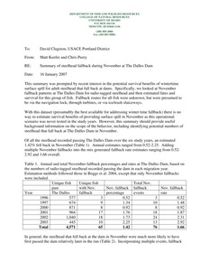 Evaluation of the effects of the shad fishery on passage of adult Chinook salmon at The Dalles Dam