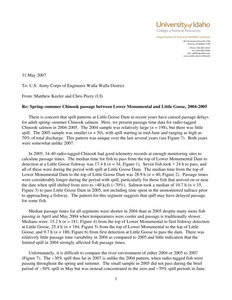 Radio-telemetry data for Chinook salmon at Bonneville Dam - 2007