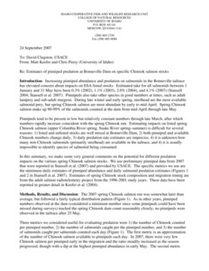 Preliminary summary of the Bonneville adult trap operation on ladder passage times