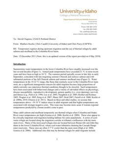Evaluation of passage and fallback events by radio-tagged Chinook salmon at Ice Harbor and Lower Monumental Dams as they relate to fish count discrepancies -2009