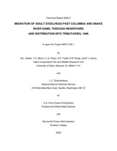 Migration Of Adult Steelhead Past Columbia And Snake River Dams, Through Reservoirs And Distribution Into Tributaries, 1996