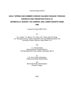 Adult Spring And Summer Chinook Salmon Passage Through Fishways And Transition Pools At Bonneville, McNary, Ice Harbor, And Lower Granite Dams, 1996