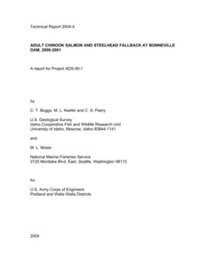 Adult Chinook Salmon And Steelhead Fallback At Bonneville Dam, 2000-2001