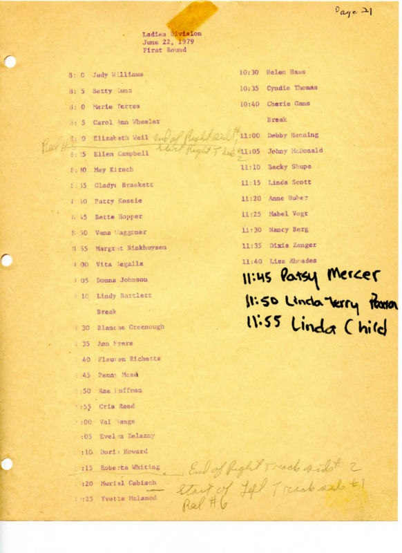 List of preliminaries, rounds and finals of the Oldtime Fiddlers' contest.