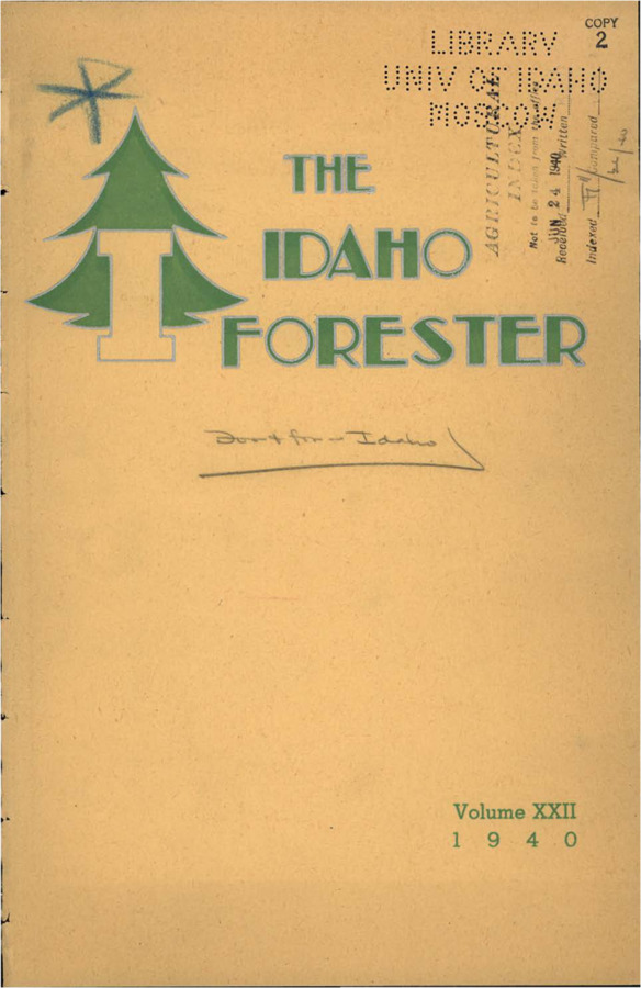 The Idaho Forester - 1940 (Vol. 22)
