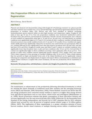 Physical and chemical soil characteristics along with Douglas-fir (Psuedotsuga menziesii var. glauca) growth and foliar nutrition were tracked over a 24 yr period following a ground based regeneration harvest and site preparation in northern Idaho, USA. Harvest unit soils were classified as Andisols overlaying metasedimentary parent material within an udic-frigid moisture and temperature regime. Douglas-fir site index at base age 50 was 29 m. Four site preparation conditions were monitored: undisturbed control, broadcast burn, pile and burn, and mechanical scarification. Periodic soil-site measurements were collected on each condition at regeneration stand ages 6, 14 and 24 yrs. Six and 14-yr soil bulk density on scarified conditions were significantly higher at 0-15 and 15-30 cm than all other conditions. Scarified soil bulk density showed recovery to non-scarify condition levels at 0-15 cm and 15-30 cm after 24 yrs. Scarified soil organic matter (SOM) and N were significantly reduced by 32 and 42% over control levels 6 yrs post-harvest. After 24 yrs, scarified SOM and N were significantly lower than that found in broadcast burn (44 and 54%) and pile and burn (33% and 49%). Douglas-fir needle mass and foliar N and P content on scarified conditions were significantly lower than broadcast burn or pile and burn conditions after 24 yrs (p&lt;0.1). Soil and foliar N content was significantly higher in those conditions receiving a burn application after 24 yrs (p&lt;0.1). Tree growth on either burn condition showed significantly greater diameter (35%), height (14%) and volume (92%) when compared to trees growing on scarified conditions after 24 yrs (p&lt;0.1). These results indicate that tree growth on frigid, ash-mantled forest soils of the Inland Northwest can be significantly reduced following soil compaction and displacement of organic-rich topsoil. Where soil disturbance is minimized and organic matter retention is coupled with a burn treatment, soil and tree productivity will be maintained or enhanced.