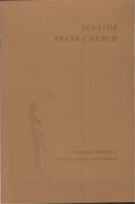 Lecture given by Senator Frank Church. Introduction by Dr. John H, Ehrenreich: Dean of the College of Forestry, Wildlife and Range Sciences, and Director of the Wilderness Research Center at the Univeristy of Idaho. The lecture covers the Senator's perspective of his election in 1962 and how his campaign was linked to the Wilderness Bill. It then covers the following years and how the Wilderness Act was put into action by various branches of the government  and how continued action needed to be made by congress. The lecture also touches on how other lands can be managed better to make up for the loss of the lands deemed 'Wilderness'. Lastly the lecture reviews various interpretations of the Wilderness Act and how use of the land deemed 'Wilderness' is being too restricted by certain government orginizations. Several references are given in a bibliography and a table is included as well.