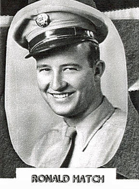 A man wearing a cap and a suit, smiling. Below the image, the name "RONALD HATCH" is written.