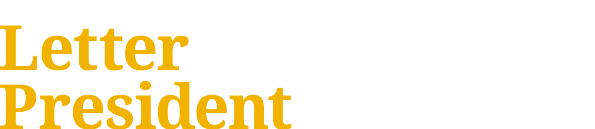 Letter from the President