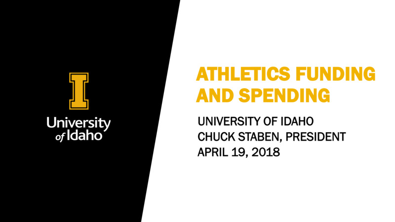 Athletics Funding &amp; Spending Presentation to the State Board