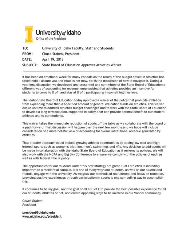 State Board of Education Approves Athletics Waiver