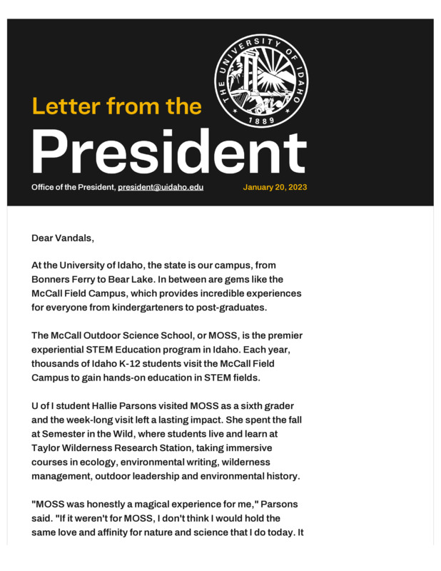 Friday Letter Jan 20, 2023