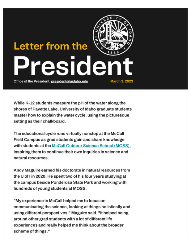 Friday Letter March 3, 2023