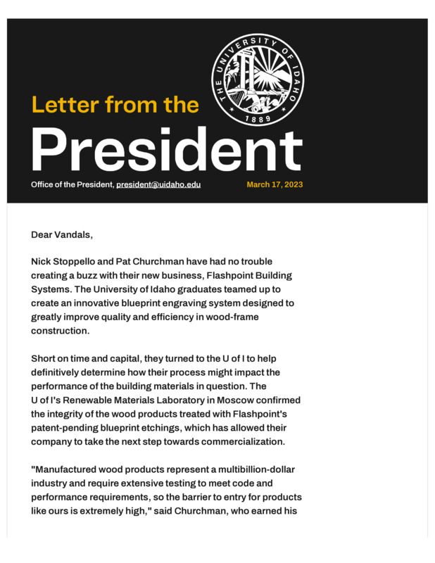 Friday Letter March 17, 2023