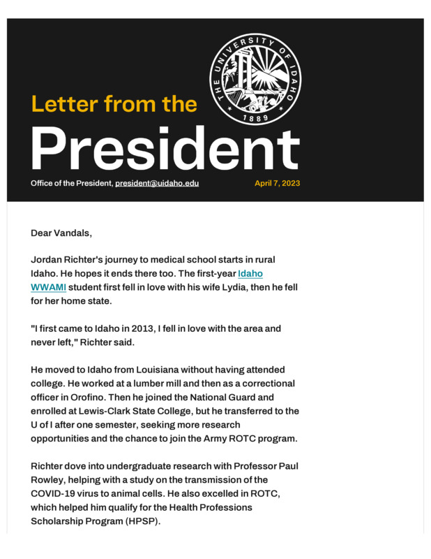 Friday Letter April 7, 2023