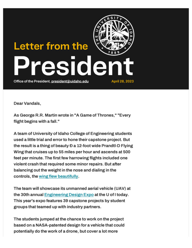 Friday Letter April 28, 2023