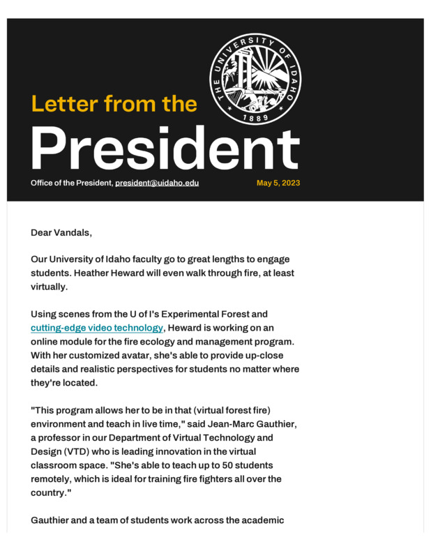 Friday Letter May 5, 2023