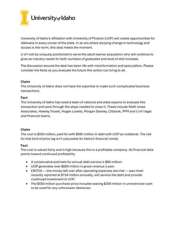 Phoenix Claim v. Fact