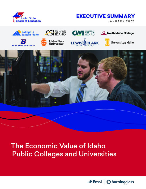 Comprehensive Study on U of I Economic Impact: The Economic Value of Idaho Public Colleges and Universities