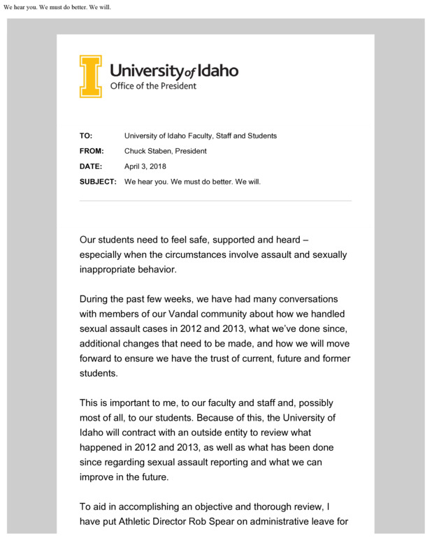 We hear you. We must do better. We will