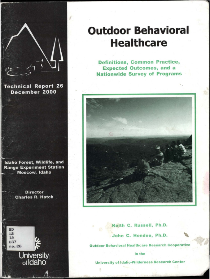 The report provides an overview of outdoor behavioral healthcare (OBH), an emerging intervention and treatment in mental health practice to help adolescents overcome emotional, adjustment, addiction, and psychological programs.  Discussed are common elements of OBH including terminology, theoretical approaches, historical origins of the practice, its growth between the 1940's and 1970's, and the status of the OBH industry based on a survey of programs meeting OBH criteria.